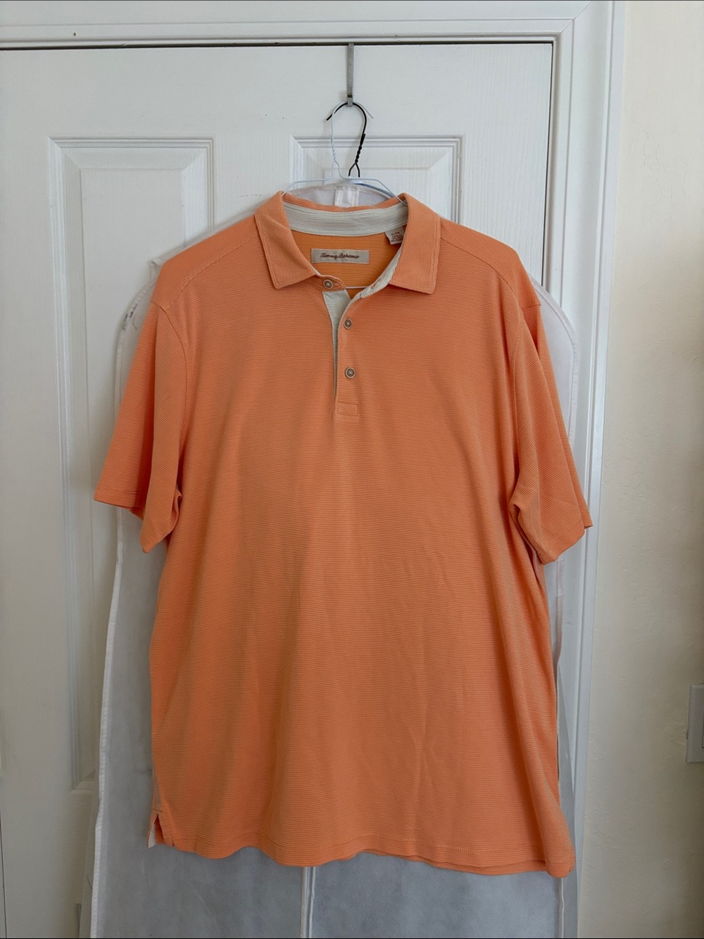 Tommy Bahama Short Sleeve Polo in Peach-Orange